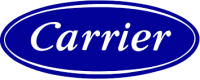 Carrier logo in blue oval with white text.